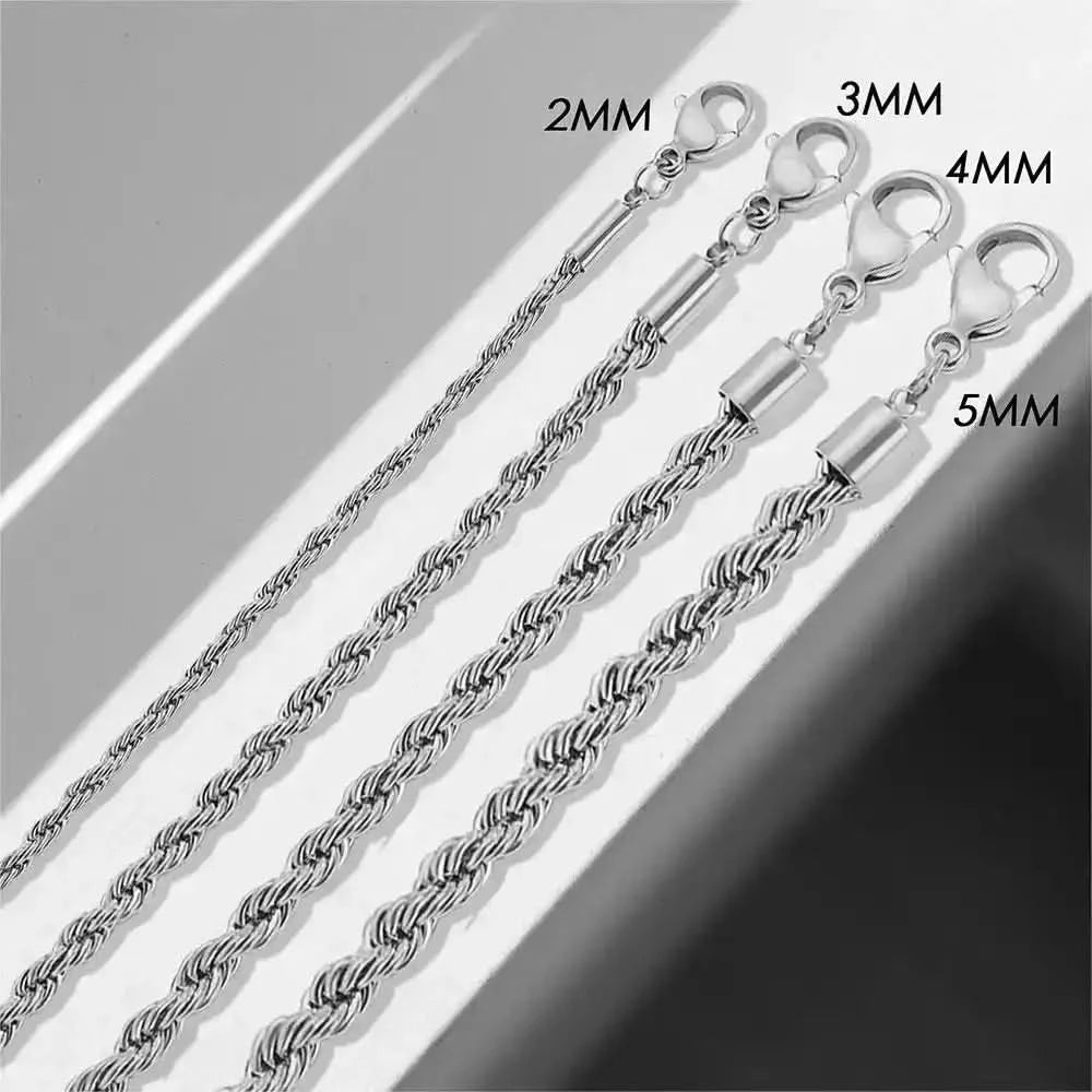Ryker - Bracelet Corde Argenté Unisexe Look Urbain - 4NewGen
