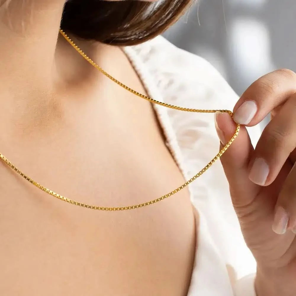 Boxy - Collier Chaîne Carrée Dorée 4NewGen.