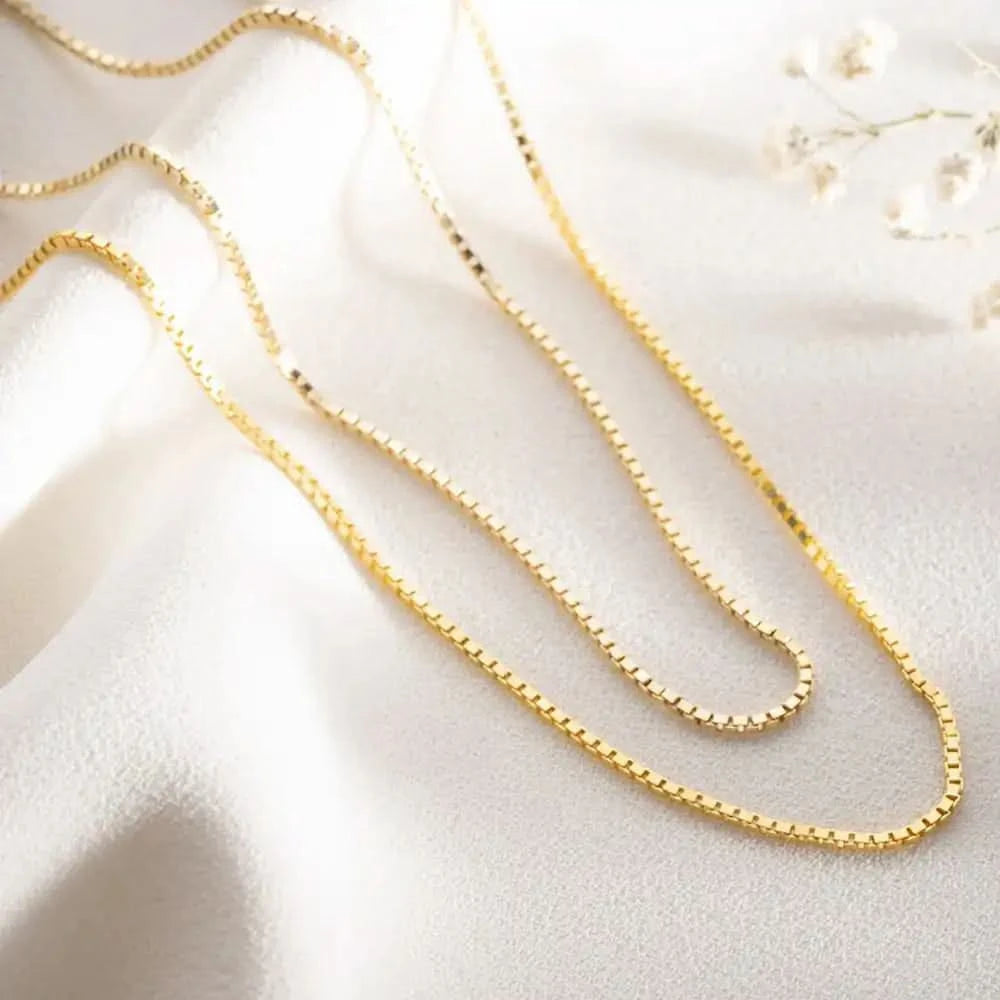 Boxy - Collier Chaîne Carrée Dorée 4NewGen.
