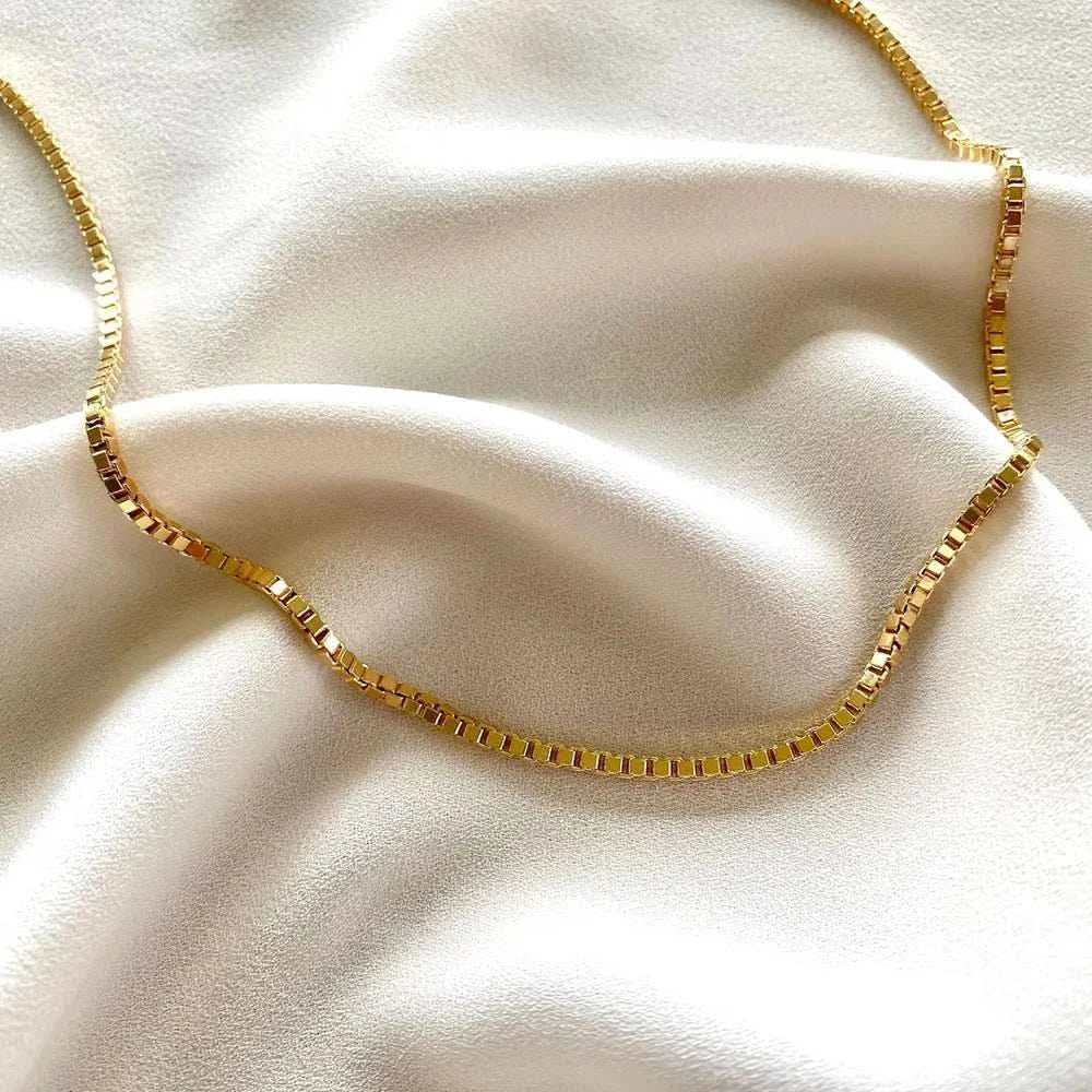 Boxy - Collier Chaîne Carrée Dorée 4NewGen.
