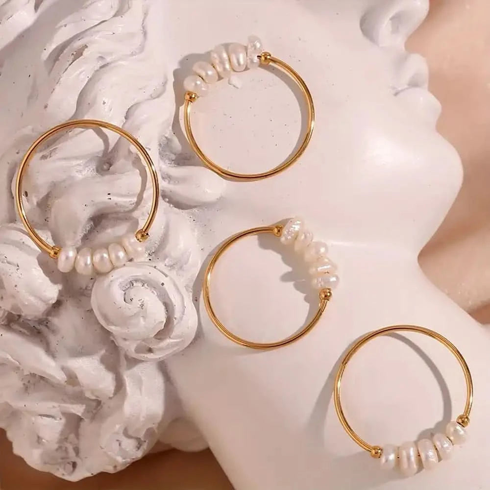 Lune Blanche - Bague Perle & Doré 4NewGen.