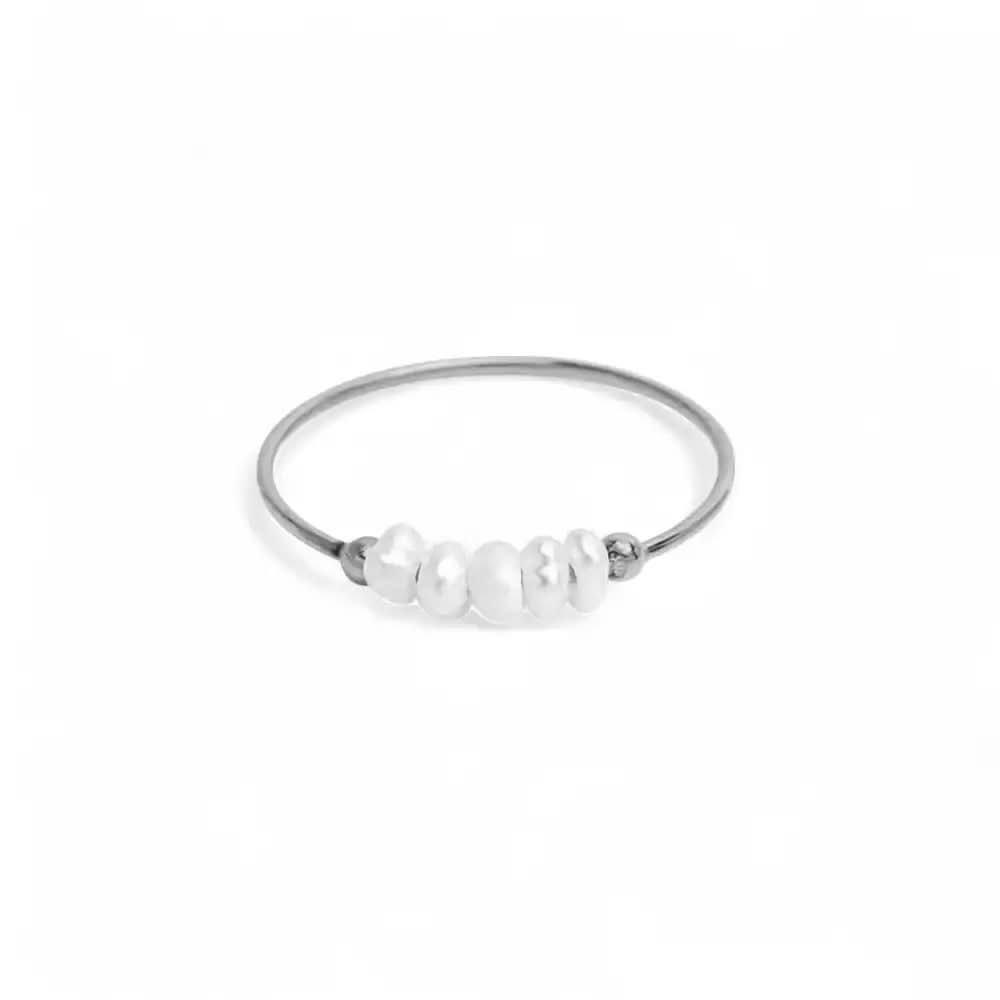 Lune Blanche - Bague Perle & Doré 4NewGen.