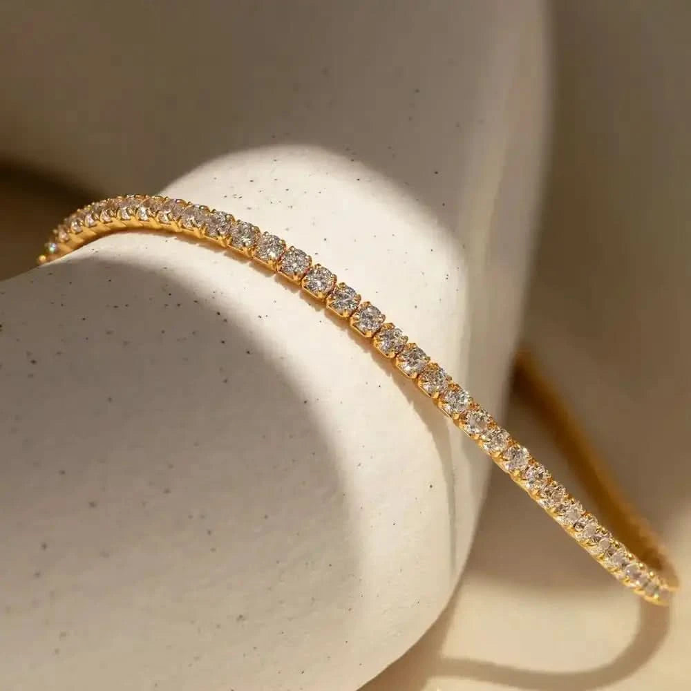 Lina Glow - Bracelet Dorée & Zirconia 4NewGen.