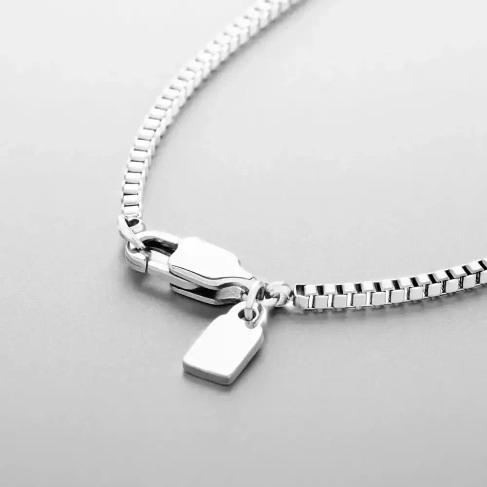 Ares - Collier Box Chain Homme Acier Titane 4NewGen.