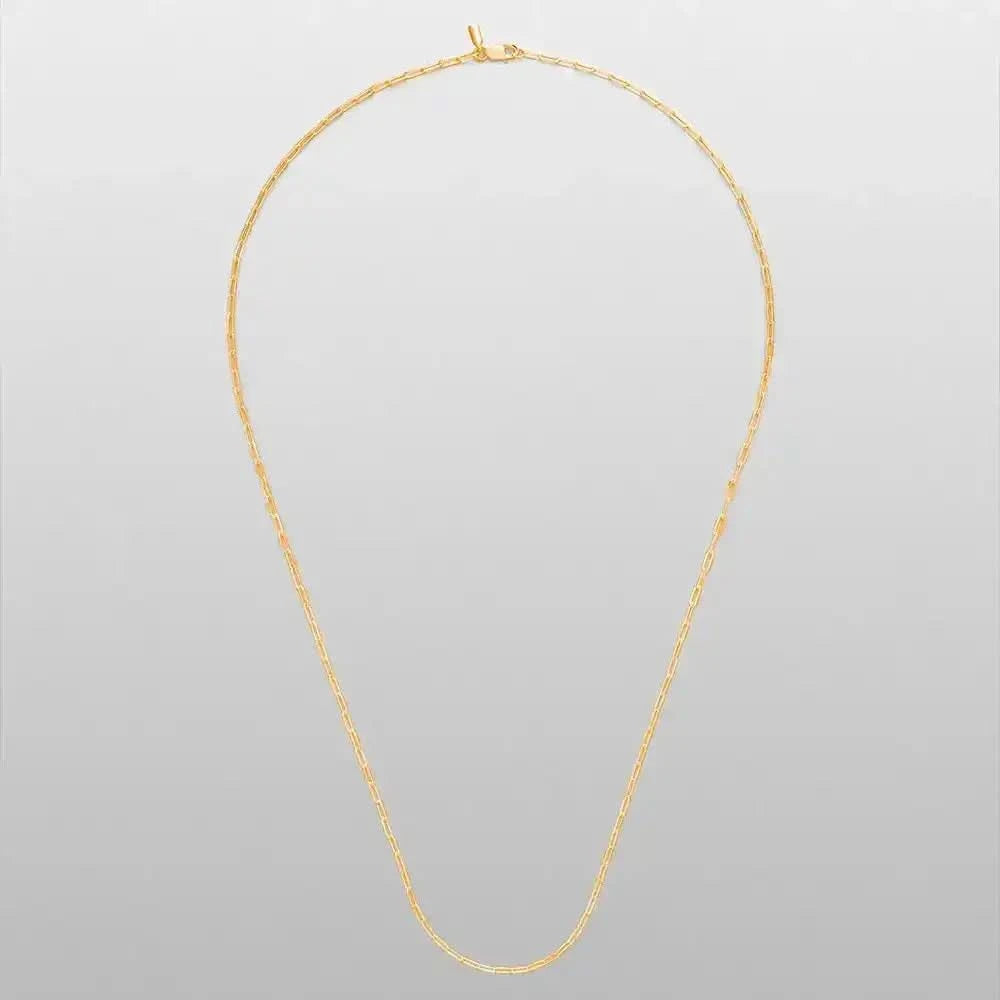 Nero - Collier Homme Chaîne Trombone 2MM Plaqué or - 4NewGen