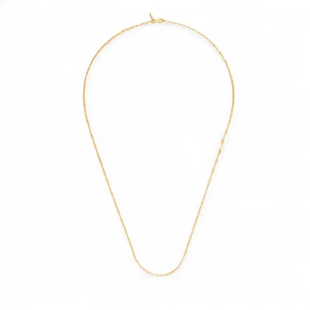 Nero - Collier Homme Chaîne Trombone 2MM Plaqué or - 4NewGen