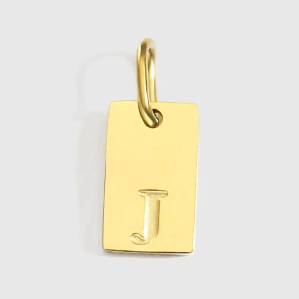Alpha - Charm Lettre Gravée en Acier Inoxydable 4NewGen.