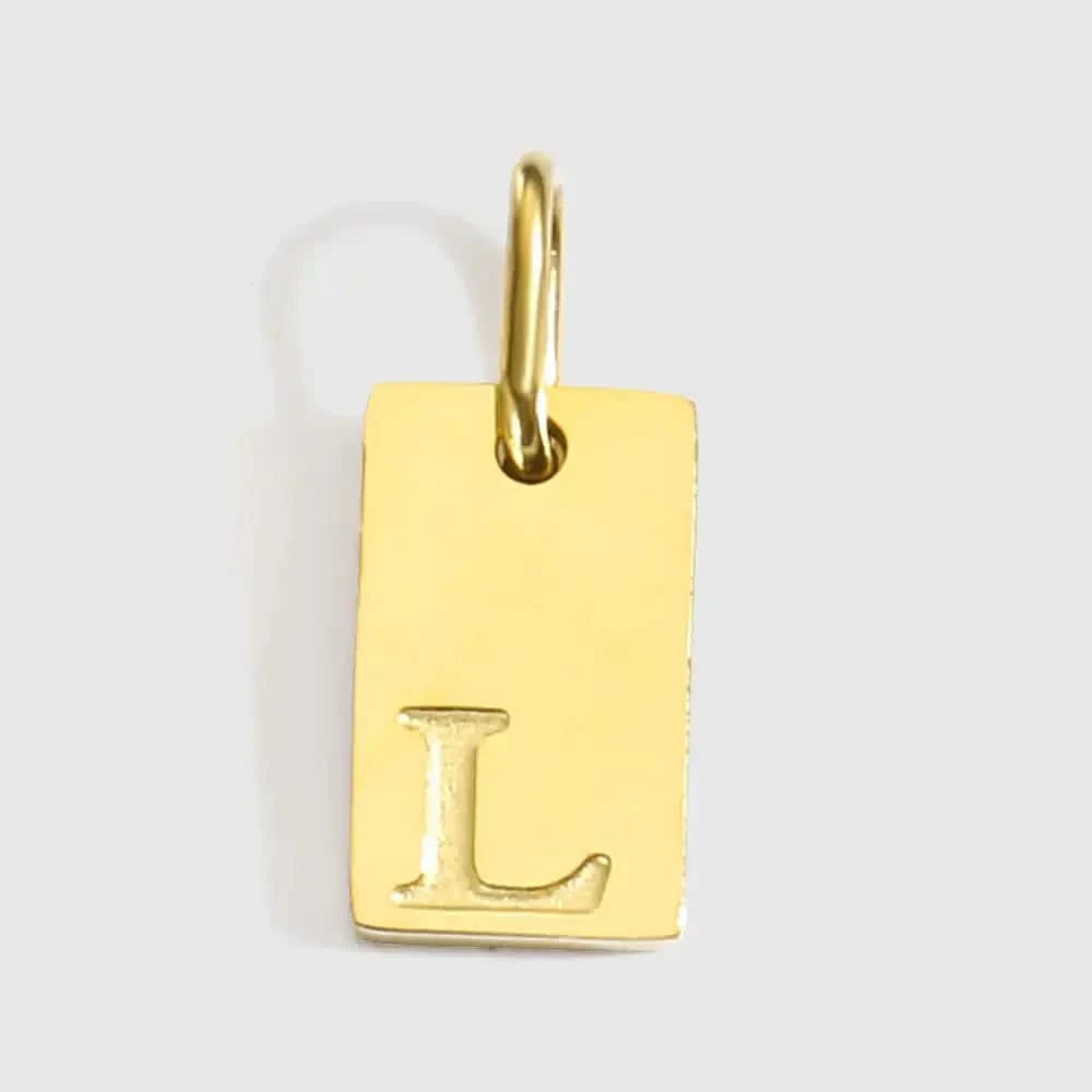 Alpha - Charm Lettre Gravée en Acier Inoxydable - 4NewGen