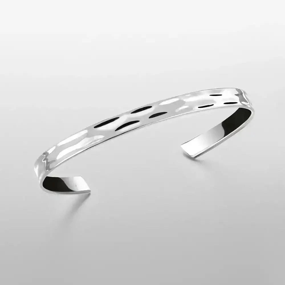 Kael - Bracelet Manchette C Acier Poli 6MM Unisexe - 4NewGen