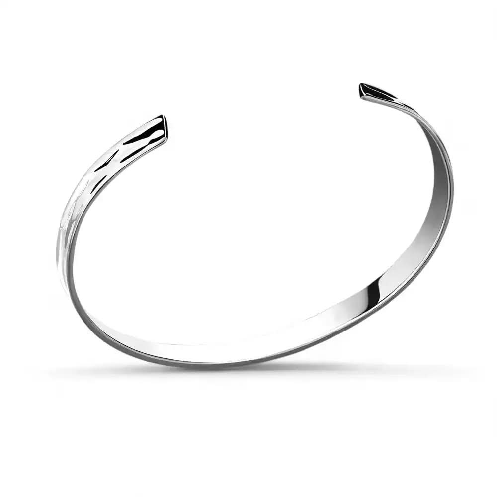 Kael - Bracelet Manchette C Acier Poli 6MM Unisexe - 4NewGen