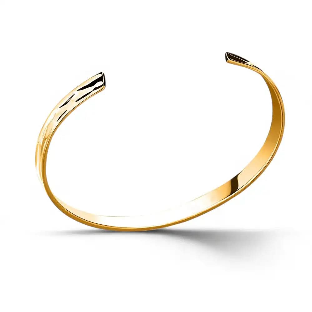 Kael - Bracelet Manchette C Acier Poli 6MM Unisexe - 4NewGen